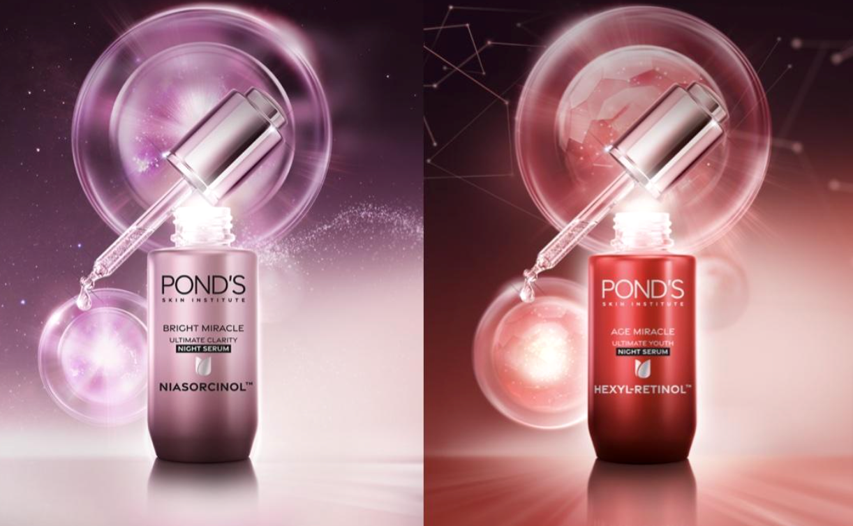 Pond's serums:
The new Bright Miracle Niasorcinol Night Serum and Age Miracle Hexyl-Retinol Serum from POND’S Skin Institute